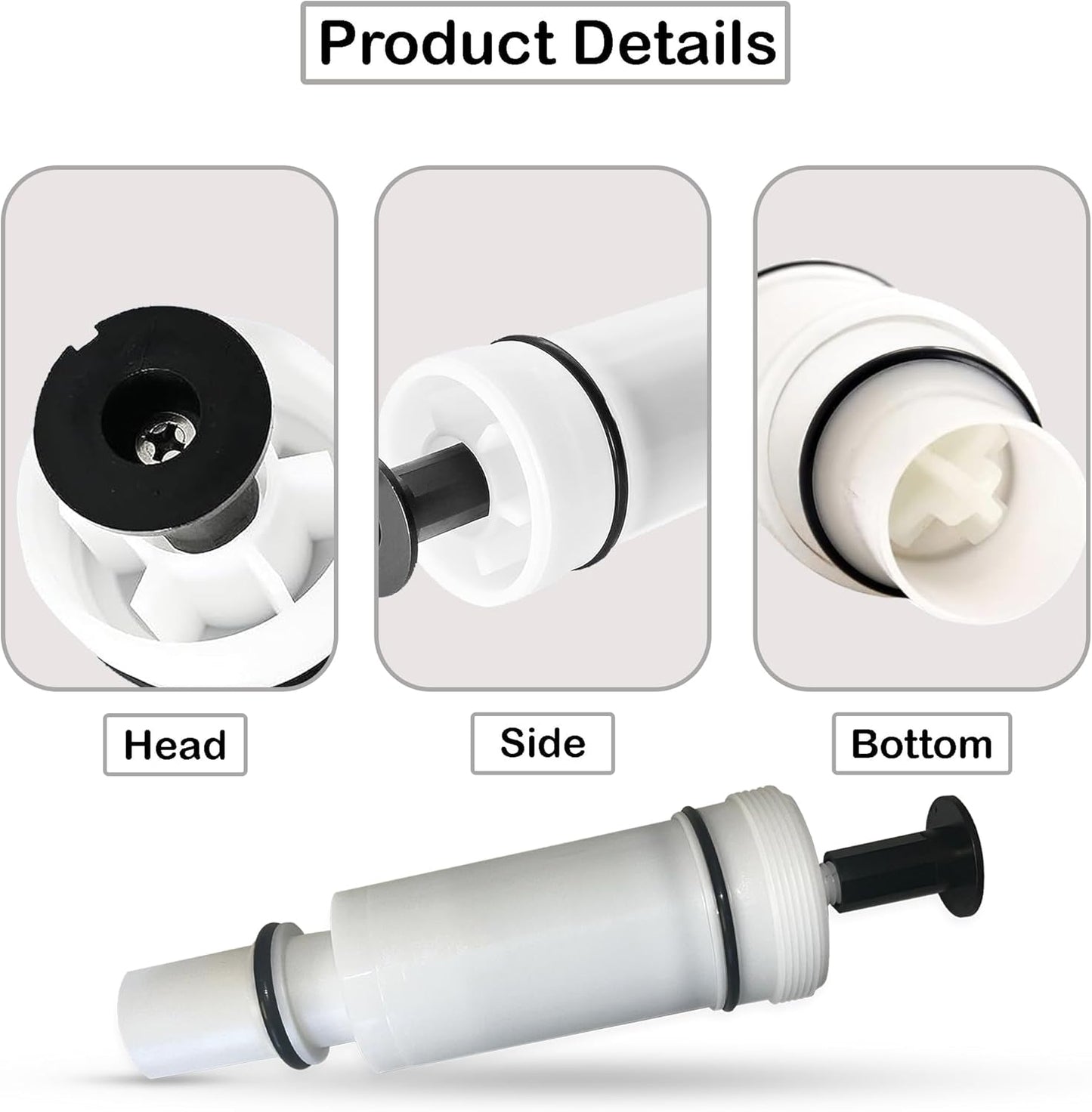 Lordahl Flush Lever Cartridge For Toilet Tanks– Power Flush Toilet Piston Assembly Kit- Easy Installation